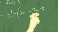 Fluttershy writing a complex math equation EGDS10