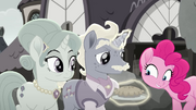 Pinkie admiring the Hoofingtons' pie MLPRR