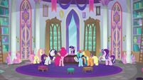 Ponies complaining in Twilight's office S8E1