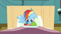 Rainbow Dash trying to drink S2E16