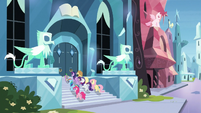 The Crystal Empire's library.