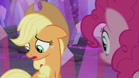 Applejack "too ashamed to go back up there" S5E20