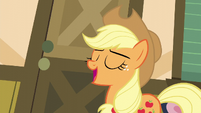 Applejack standing by the house door S5E4