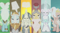 Pillars of Old Equestria on six-way split screen S7E25