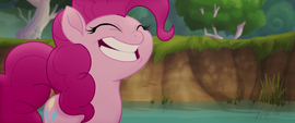 Pinkie Pie making a big hopeful grin MLPTM