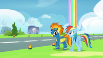 Rainbow Dash interrupting Spitfire S6E7