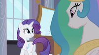 Rarity listening to Celestia S02E09