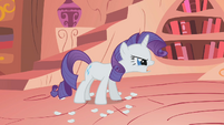 Rarity yelling after being hit with pillow S1E8