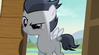 Rumble wearing a sly smirk S7E21