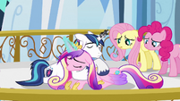 Shining Armor trying to soothe Cadance S3E2