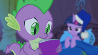 Spike looking at comic disappointedly S4E06