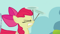 Apple Bloom cringing with plates S2E06