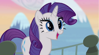 Excited Rarity on bridge S4E03