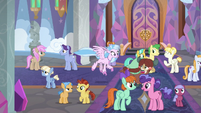 Ponies and creatures together at the school S8E1