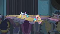 Ponies showing off the Hotel Chic dresses S4E08