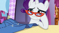Rarity sorrowfully staring into space S9E19