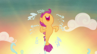 Scootaloo spinning in the air as a seapony S8E6