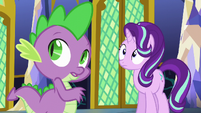 Spike and Starlight hear Twilight's voice S6E1