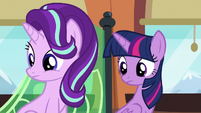 Twilight and Starlight listening to Spike S6E16