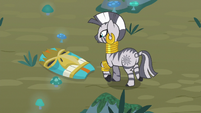 Zecora finds one of her masks on the ground S8E11