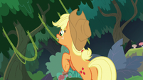 Applejack grabbing another tree vine S8E9