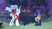 Celestia and Luna in awkward silence S9E13