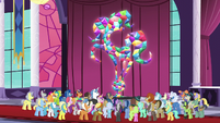 Citizens of Equestria statue fully restored S5E10