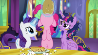 Pinkie Pie snatches Twilight's pancake S5E3