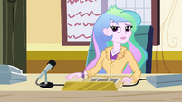 Principal Celestia at her desk EG