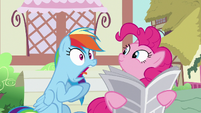 Rainbow Dash yelping with shock S7E18