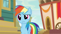 Rainbow skeptical of Quibble's claim S9E6