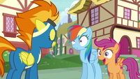 Spitfire nodding to Rainbow Dash S6E7