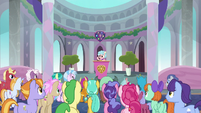Cozy Glow addressing the students S8E25