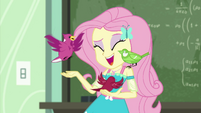 Fluttershy laughing with her bird friends EGDS10