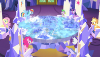 Mane six looking at the map S5E1