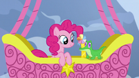 Pinkie Pie waiting for Gummy's answer S7E11