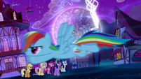 Rainbow Dash flies after the Tantabus S5E13