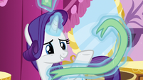 Rarity levitating jewels and ribbon S5E7