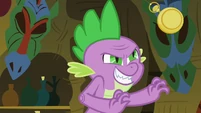 What a spooky grin Spike has.