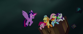 Twilight places her friends in a falling crate MLPTM