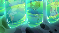 Celestia, Luna, and Cadance trapped in cocoons S6E26
