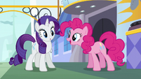 Pinkie Pie interrupting Rarity S6E12