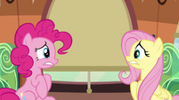 Pinkie and Fluttershy look incredibly nervous S6E18