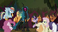 Queen Chrysalis laughing maniacally S8E13