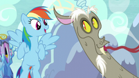 Rainbow and Discord laughing S5E22