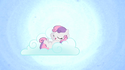 Sweetie Belle on a cloud S1E17