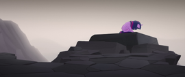 Twilight Sparkle sitting alone on the beach MLPTM