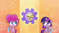 Applejack narrates while Pinkie and Twi work PLS1E10a