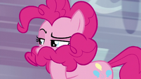 Pinkie Pie covering her face with her tail S9E1