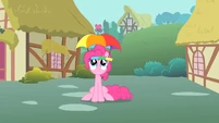 Pinkie in a perfectly still sitting position.